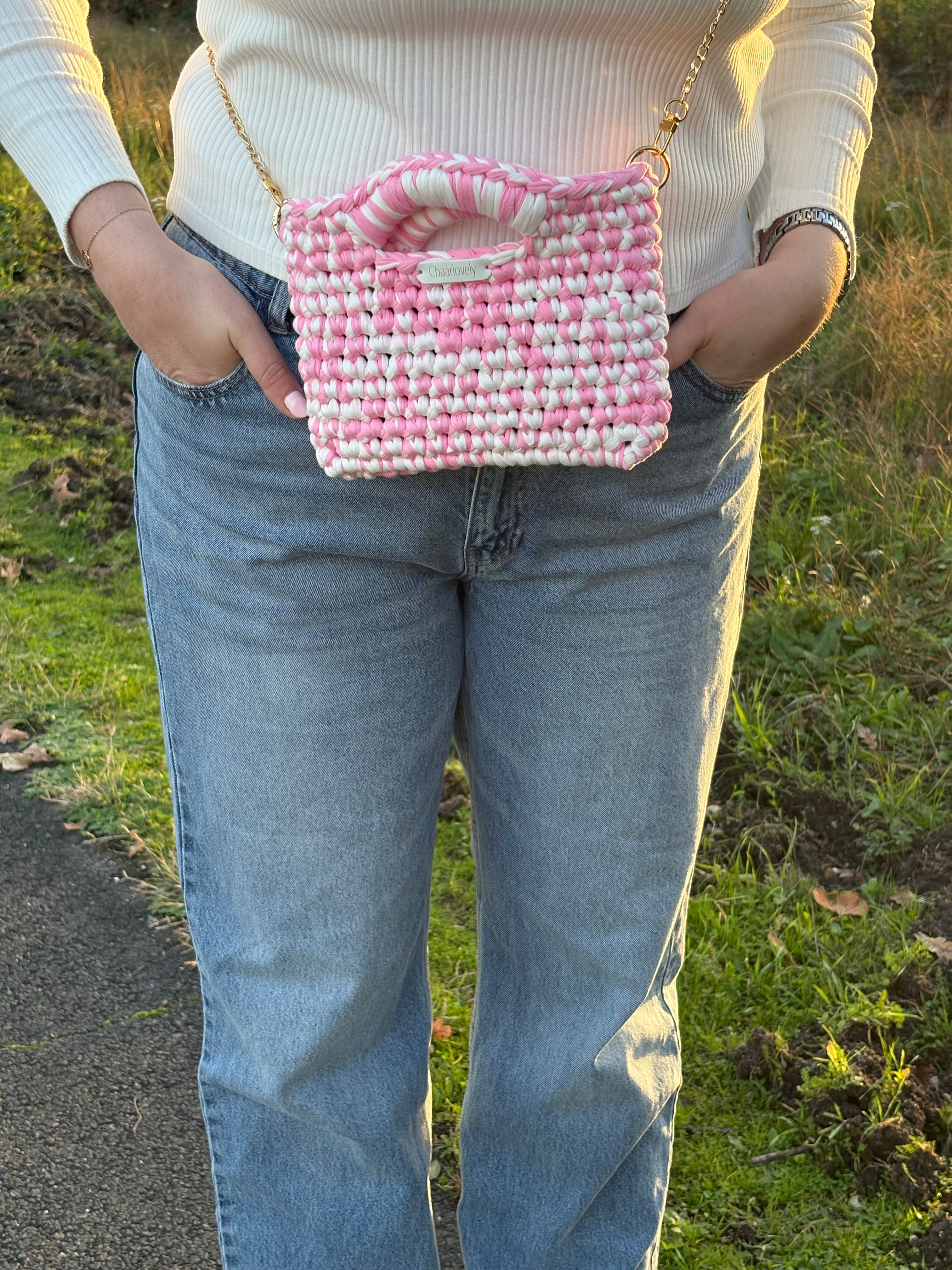 Sac Chalyna rose et blanc