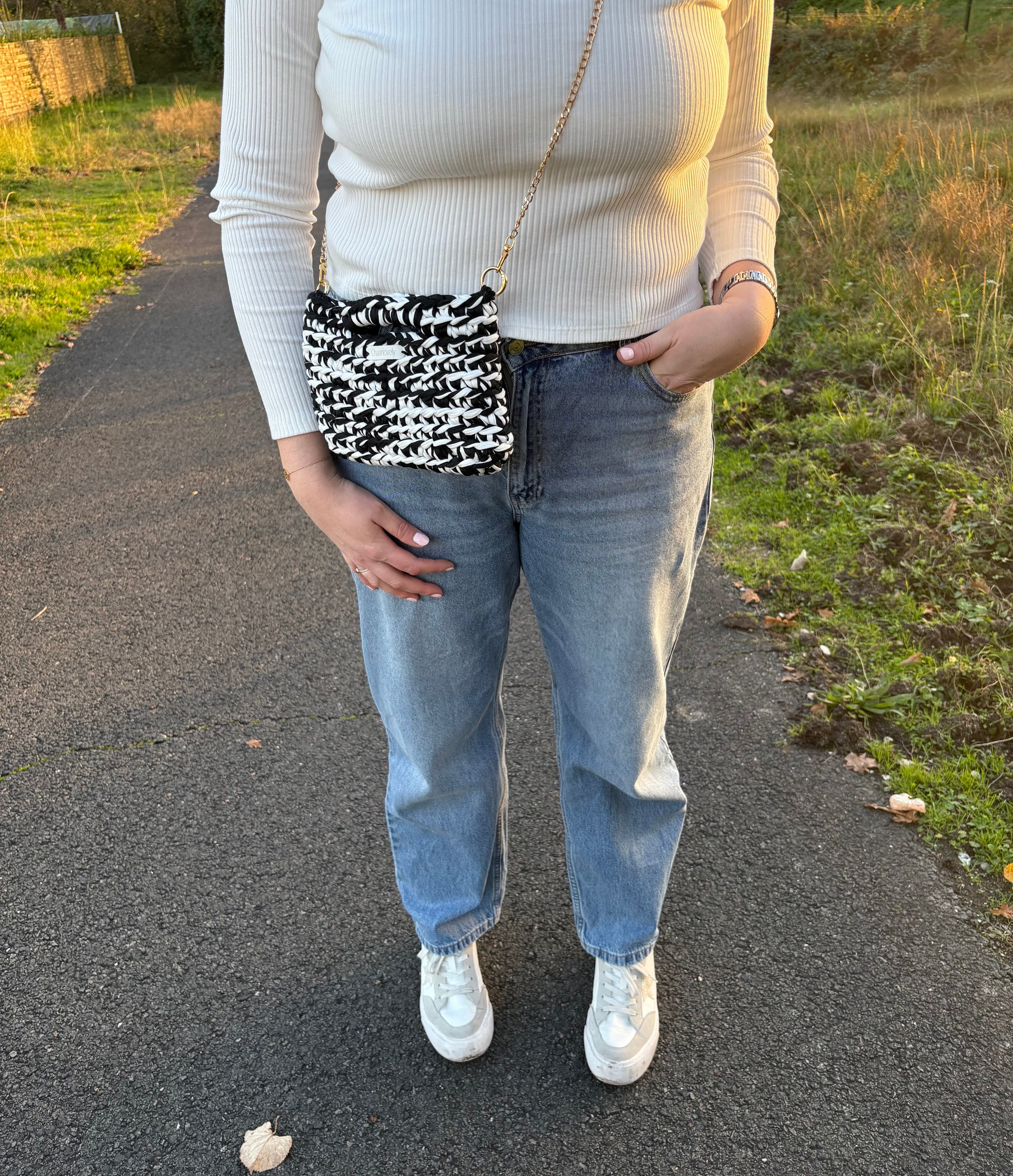 Sac Chalyna noir et blanc