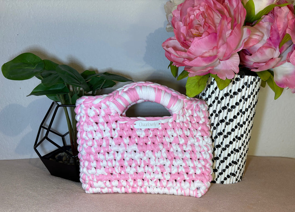 Sac Chalyna rose et blanc